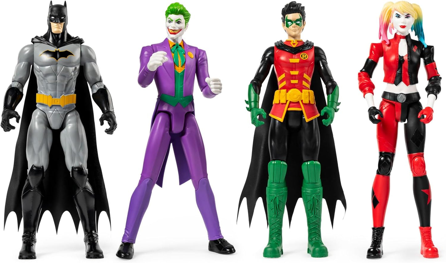 Conjunto de bonecos de ação DC Batman de 30 cm com 4 compostos por Batman, Robin, Copperhead e Talon