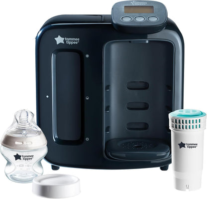Tommee Tippee Perfect Prep Day & Night, máquina de fazer mamadeiras com display digital e volume ajustável, preto + Tommee Tippee GoPrep Formula Feed Maker Set.