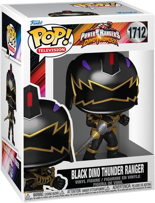 Funko Pop! TV: Power Rangers Dino Thunder - Black Dino Ranger - Figura de vinil colecionável - Ideia para presente - Produtos oficiais - Brinquedos para crianças e adultos - Fãs de TV - Figura modelo para colecionadores