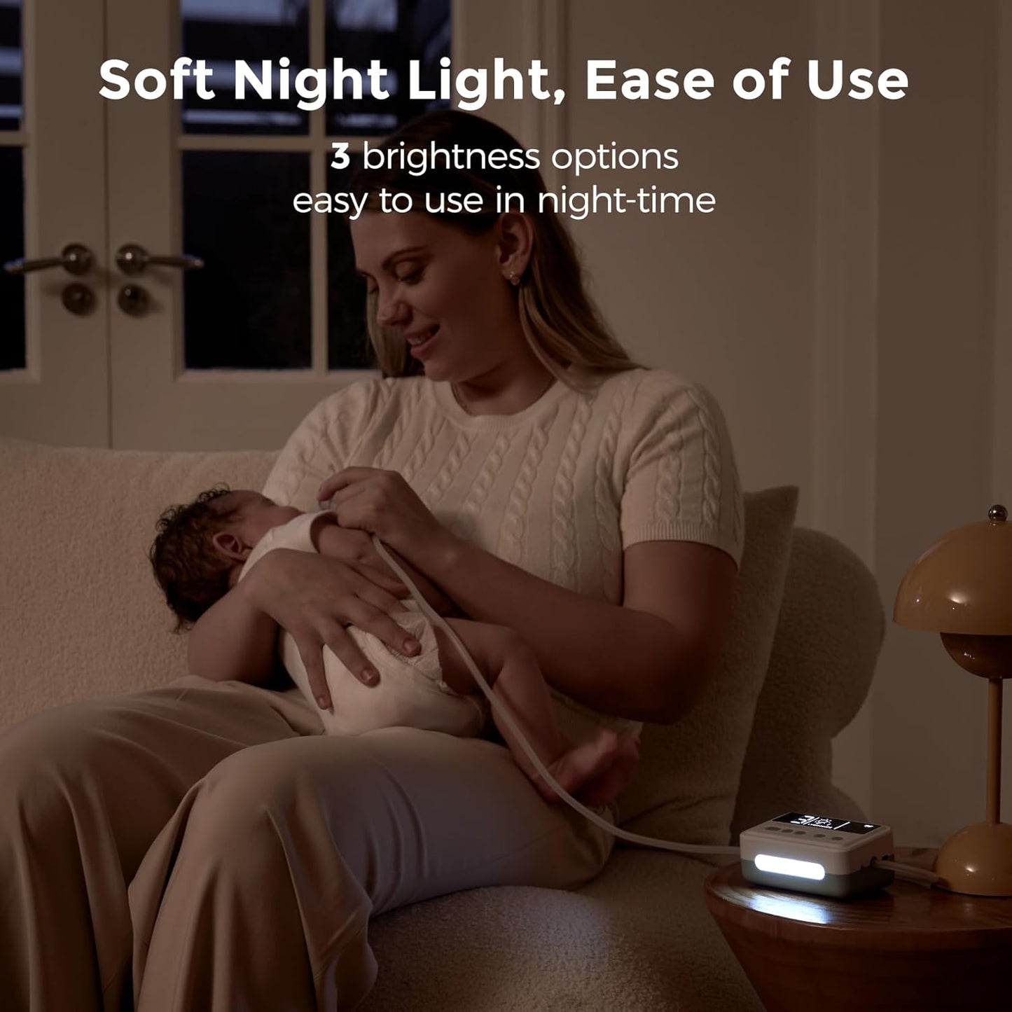 Aspirador nasal Momcozy para bebês, 【nível hospitalar】 Sugador nasal com sucção forte de 70 kPa e 9 níveis de sucção, limpador nasal elétrico para crianças pequenas e recém-nascidos, luz suave e canções de ninar, pontas de silicone sem BPA