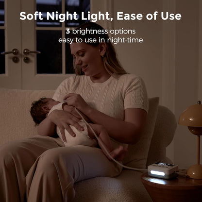 Aspirador nasal Momcozy para bebês, 【nível hospitalar】 Sugador nasal com sucção forte de 70 kPa e 9 níveis de sucção, limpador nasal elétrico para crianças pequenas e recém-nascidos, luz suave e canções de ninar, pontas de silicone sem BPA