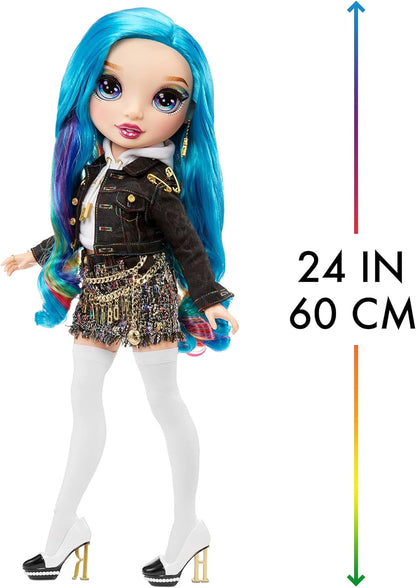 Rainbow High Boneca grande - Brinquedo para crianças - Boneca fashion de edição especial de 60 cm - Cabelo arco-íris multicolorido de 35 cm e mais de 25 acessórios, ótimo presente para crianças, para idades de 6 a 12 anos