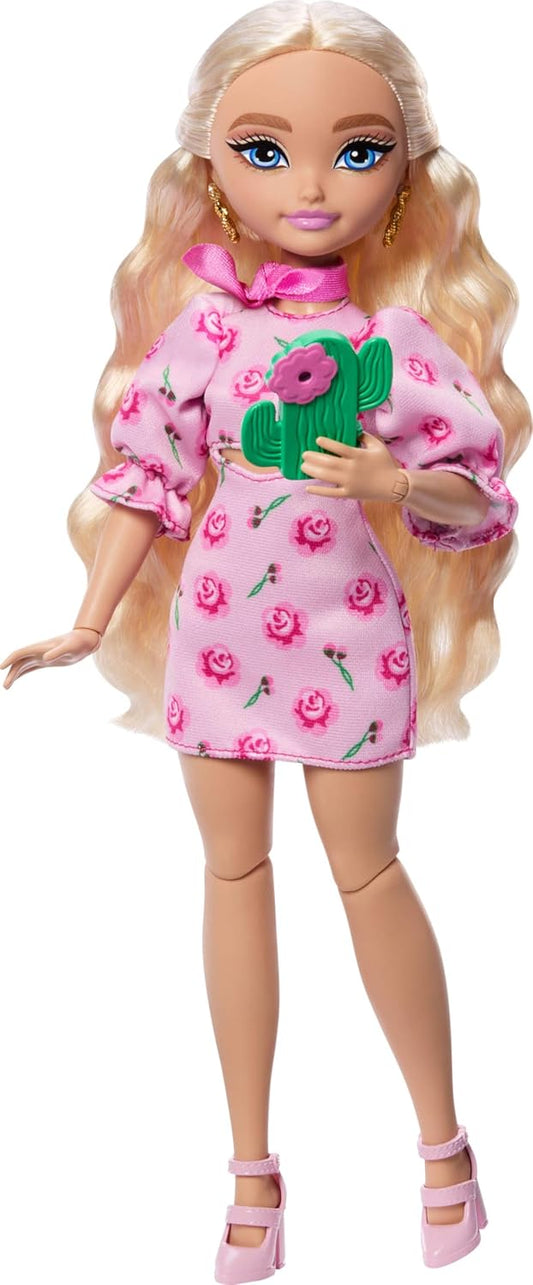 Barbie Conjunto Dream Besties Festival Looks, incluindo a boneca Barbie “Malibu” com cabelo loiro comprido e estilizado, mais de 10 roupas e acessórios removíveis, JGH87