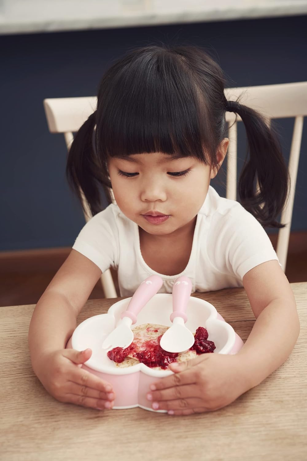 BabyBjörn Set de alimentación para bebé, 4 piezas, rosa claro