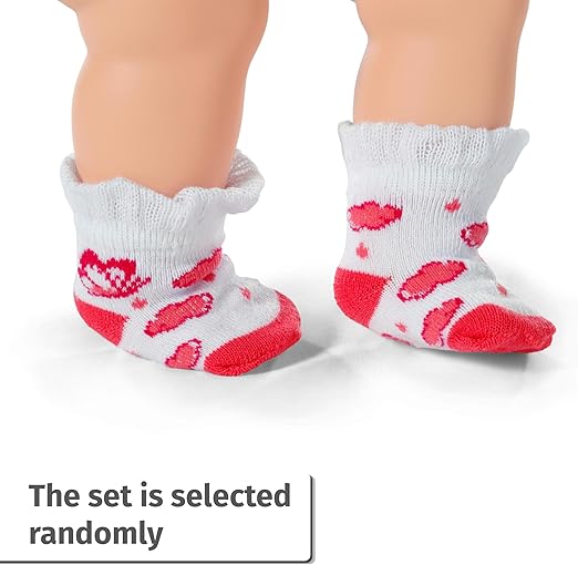 Baby Annabell Meias e collants em dois modelos sortidos para bonecas de 43 cm, pacote com 1 collant e 1 par de meias para boneca, para crianças a partir de 3 anos, 710807 Zapf Creation