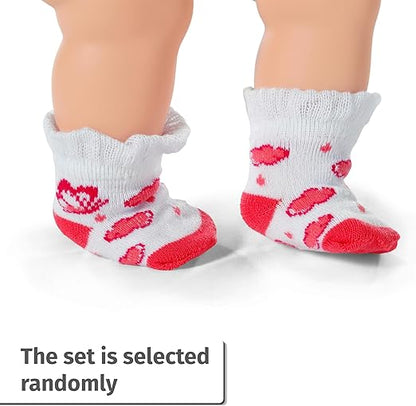 Baby Annabell Meias e collants em dois modelos sortidos para bonecas de 43 cm, pacote com 1 collant e 1 par de meias para boneca, para crianças a partir de 3 anos, 710807 Zapf Creation