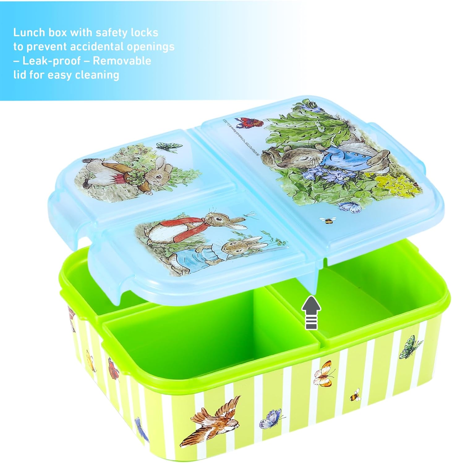 Zawadi Global Conjunto de lancheira infantil Peter Rabbit Kids - lanch