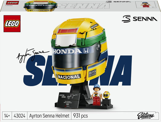 LEGO – Capacete de Ayrton Senna 43024 | Conjunto para meninos e meninas a partir de 14 anos, modelo para exibição, minifigura colecionável, produto de Fórmula 1, ideia de presente...