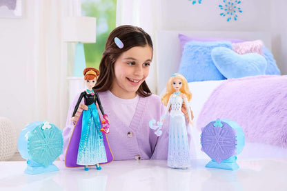 Mattel Conjunto de Boneca Fashion Anna Disney Frozen 2 – Gire e Revele | 8 Surpresas, incluindo caixa de joia em formato de floco de neve, anel para a criança, acessório Gale e 8 peças para brincar; articulada e colecionável, JJY37