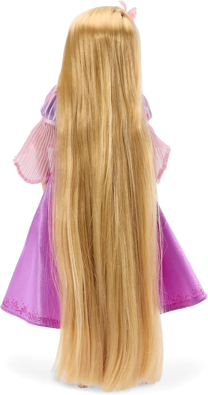 Disney Boneca Clássica Oficial da Rapunzel Store para Crianças, Enrolados, 30 cm, Brinquedo Totalmente Articulado com Lindo Vestido e Amigo Surpresa — Indicado para Maiores de 3 Anos