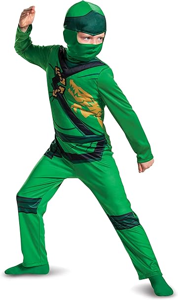 DISGUISE  Oficial lego ninjago traje crianças meninos lloyd traje ninja verde carnaval traje crianças m