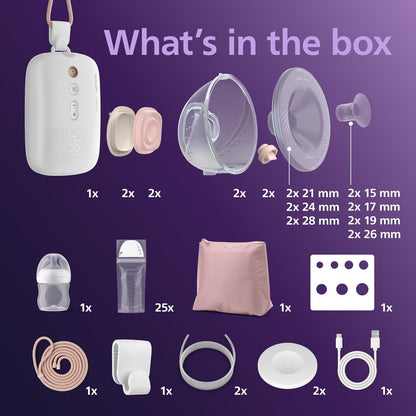 Philips Avent, Kit inicial para bomba tira-leite motor com potência hospitalar, imita o ritmo de sucção do bebê, bombeia até 85 vezes por minuto, com acessórios para alimentação e armazenamento, modelo SCD553/11