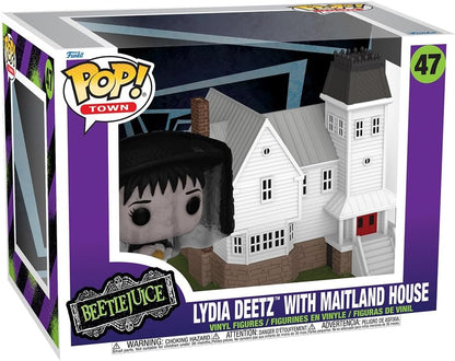 Funko Pop! Town: Beetlejuice – Deetz House com Lydia Deetz - Figura de vinil colecionável - Ideia para presente - Produtos oficiais - Brinquedos para crianças e adultos - Fãs de cinema - Figura modelo para colecionadores