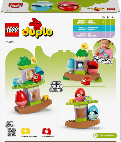 LEGO DUPLO Minha primeira árvore de equilíbrio e empilhamento, brinquedos educativos para meninos e meninas de 1,5 anos ou mais, conjunto de aprendizagem para crianças com 2 figuras de pássaros incentiva brincadeiras criativas