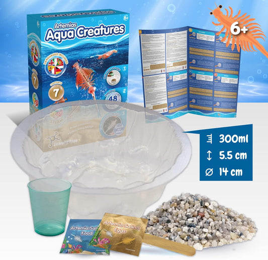Science4you Artemias Aquatic Sea Creatures (família Triops) - Kit para criar seus próprios dragões aquáticos - Inclui ovos aquáticos - Kits de ciências para crianças de 6, 7, 8, 9, 10 anos ou mais Brinquedos educativos para meninos e meninas