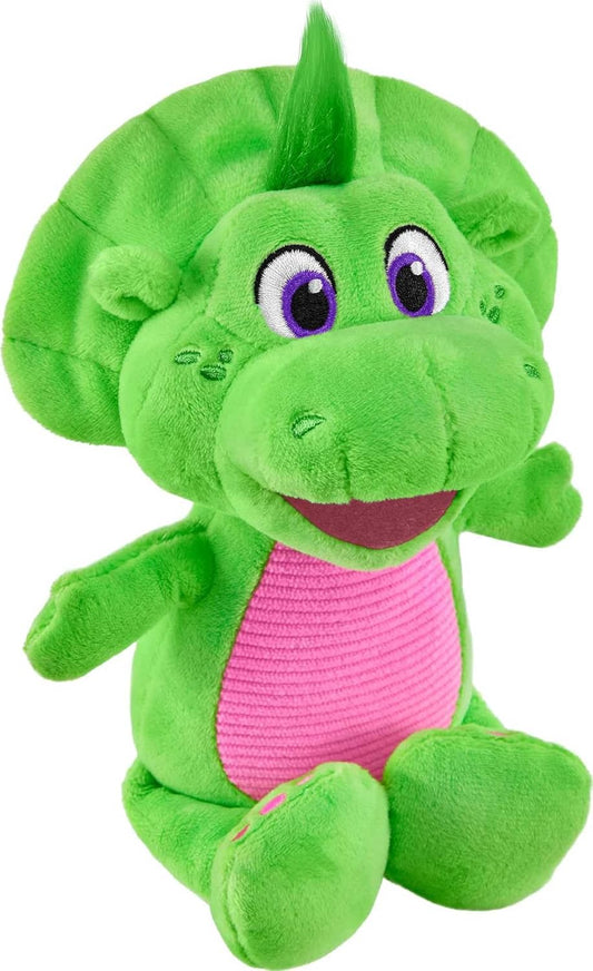 Fisher-Price Brinquedo de Pelúcia Barney World Baby Bop, Dinossauro de 16,5 cm, para Crianças em Idade Pré-escolar a partir de 2 Anos, HVF41