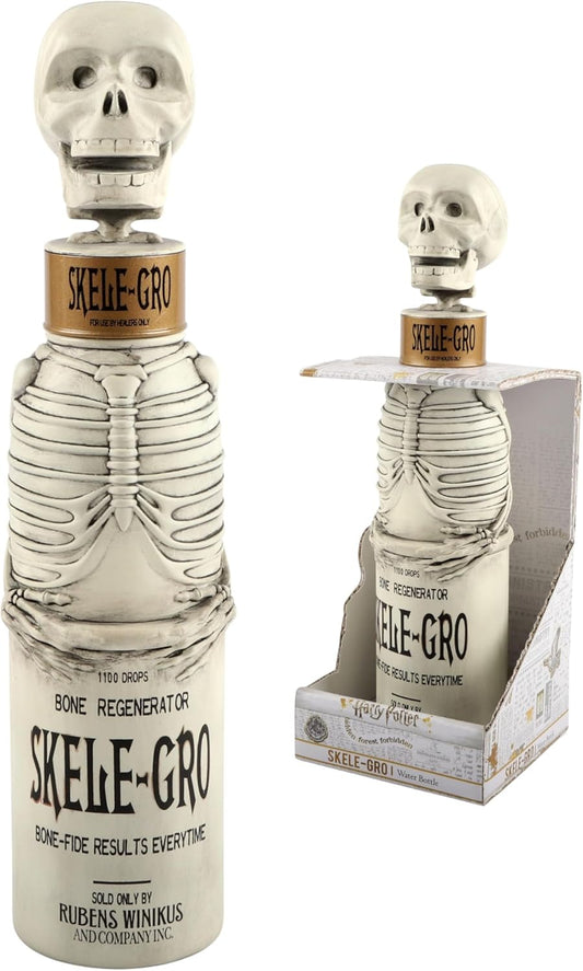 Garrafa de água WOW! STUFF Skele-Gro | Colecionáveis, brinquedos e presentes oficiais de Harry Potter do Mundo Mágico, 6,5 x 6,5 x 24,7 cm