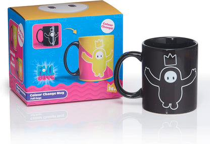UAU! COISAS Fall Guys Gaming - Caneca de Revelação Frenzy Team Yellow Heat | Revela Bean e Crown | Produtos Oficiais, Colecionáveis, Brinquedos e Presentes | para Fãs, Fall Guys - Frenzy Team Yellow, Black