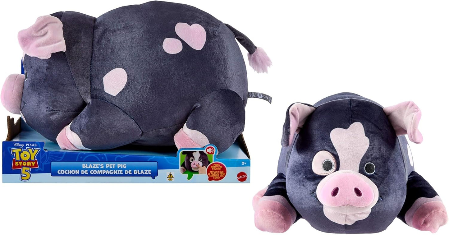 Disney e Pixar Toy Story 5 – Porquinho de Estimação do Blaze | Pelúcia com Recursos e Sons Ativados pelo Focinho, Brinquedo Macio, JKM83