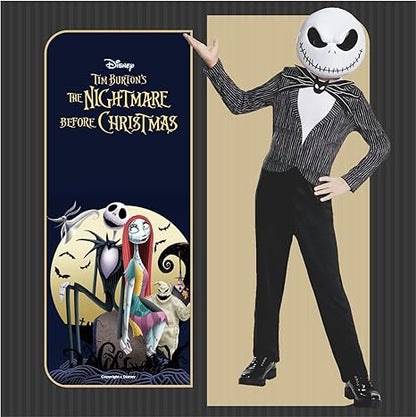 DISGUISE  Disney oficial premium pesadelo  jack skellington traje crianças com máscara sólida, terno fantasia trajes de halloween para crianças