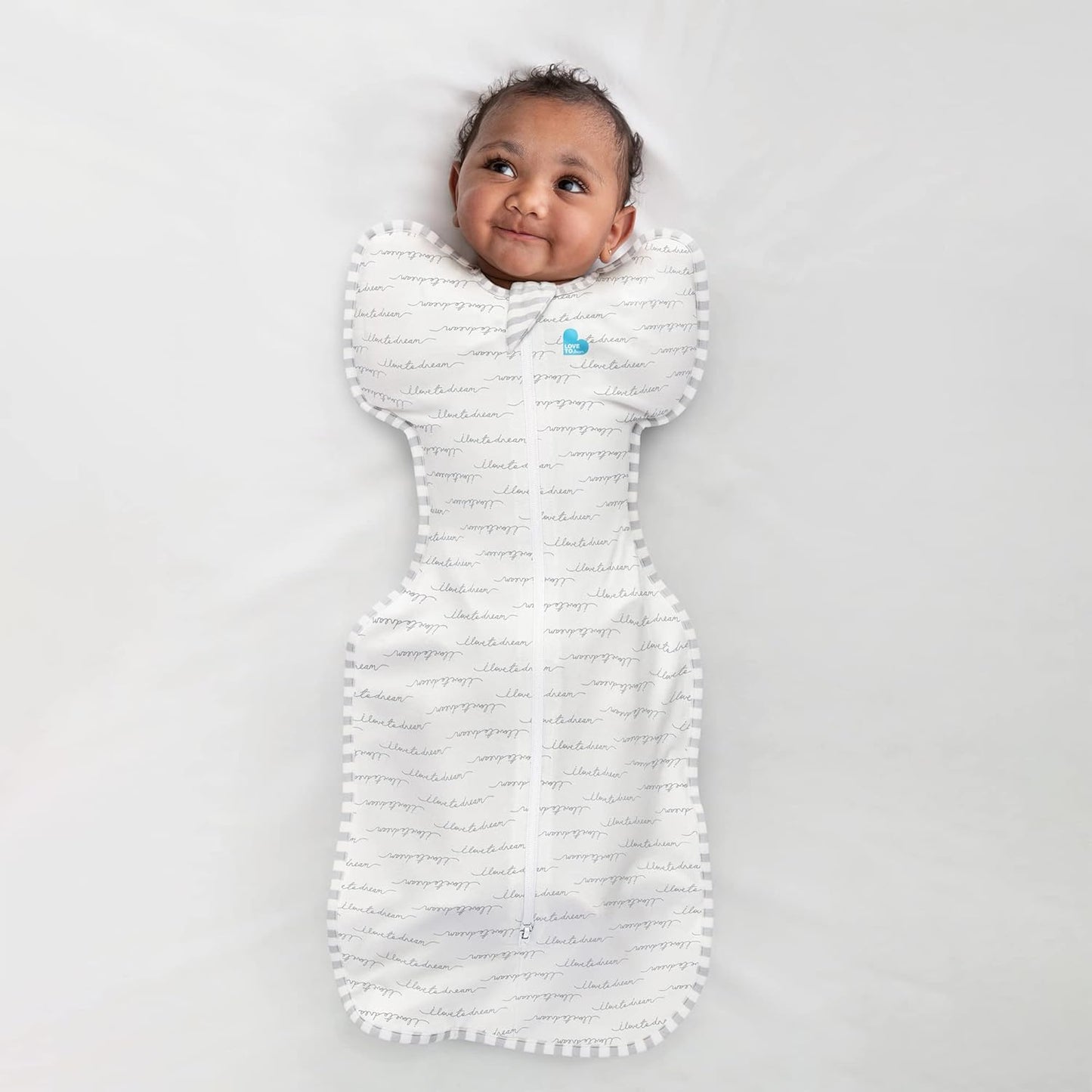 Love To Dream™ Swaddle UP™, Médio 6–8,5 kg – Sonhador | Ajuste perfeito, promove uma rotina de sono saudável | 1.0 Tog Ideal para primavera e verão (20–24°C) | Algodão lavável à máquina e zíper duplo
