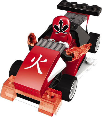 Mega Bloks Power Rangers, 36 peças, Veículo de Corrida do Ranger Vermelho para Montar, a partir de 4 anos, brinquedo de blocos de montar de encaixe