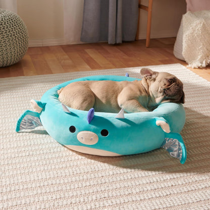Squishmallows Cama para animais de estimação original de 24 polegadas Tatiana the Dragon – Cama de pelúcia oficial ultramacia de tamanho médio para animais de estimação