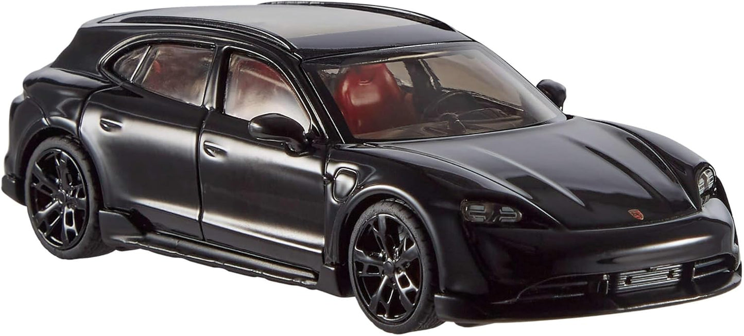 Hot Wheels Premium Porsche Taycan Turbo S Cross Turismo, escala 1:43, réplica oficialmente licenciada para colecionadores adultos, pneus Real Riders, carroceria e chassi em metal, HWT10