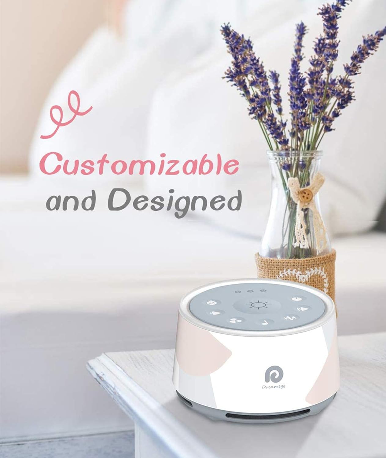 Dreamegg Máquina de ruído branco, máquina de som de sono D1Pro para bebês, crianças e adultos, chupeta de sono para bebês 3 em 1, luz noturna atualizada, 29 sons naturais de alta fidelidade, adequada para dormir em casa, berçário, presente de escritório