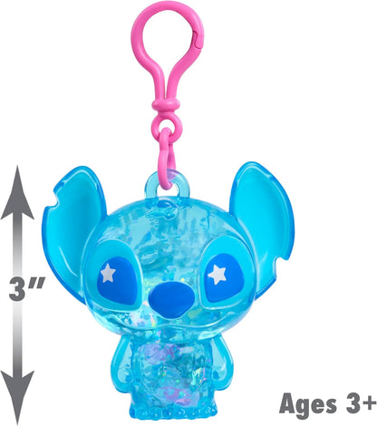 Just Play Disney Figura de encaixe Stitch Swirl-a-Stitch, 7,6 cm, de plástico, com líquido, miçangas coloridas e glitter. Brinquedo infantil para crianças a partir de 3 anos.