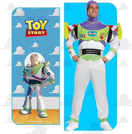 DISGUISE Fantasia oficial clássica oficial da Disney Buzz Lightyear para adulto, fantasia de Toy Story para adulto
