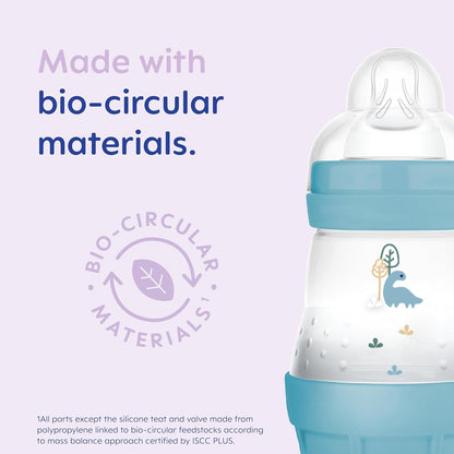 MAM Conjunto inicial de mamadeiras anticólicas Easy Start | Inclui mamadeiras e chupeta autoesterilizante MAM Original Start de 0 a 2 meses | Conjunto de presente para bebês