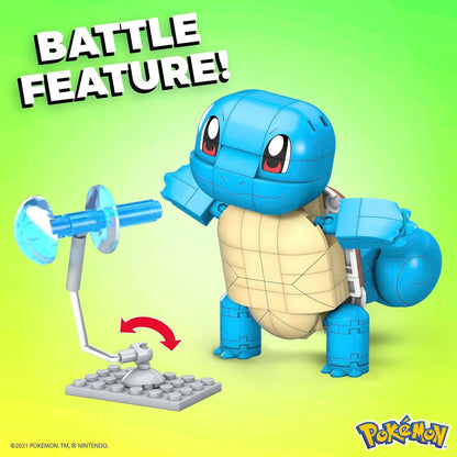MEGA Conjunto de brinquedos de construção Pokémon Build & Show Squirtle com 199 peças, articulado e articulado, 10 cm de altura, para crianças, GYH00
