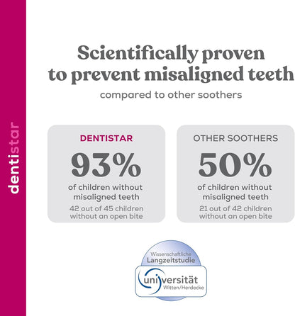 Dentistar Conjunto de 3 chupetas de silicone Night - Tamanho 3 para mais de 14 meses - Chupeta de silicone com degrau dentário - Roxo com motivo de gato - Brilha no escuro - Acessórios para bebês sem BPA