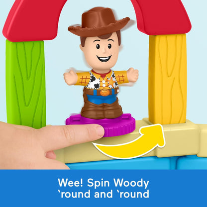 Fisher-Price Brinquedo Infantil Little People Disney & Pixar Toy Story Quarto do Andy com Figura do Woody e Veículo de Controle Remoto para Crianças a partir de 18 Meses, JKB05