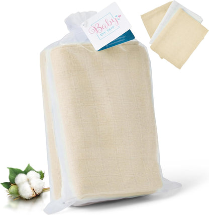 Baby Box Shop - Paninhos de musselina para bebês meninos, 100% algodão macio, para usar como capa de amamentação, paninhos de mão e paninhos de arroto, itens essenciais para bebês recém-nascidos