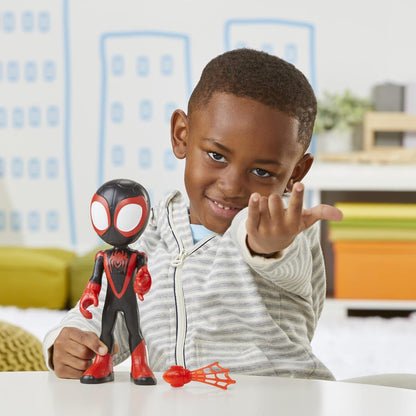 Homem-Aranha e seus Incríveis Amigos Marvel - Conjunto com 3 Figuras de Ação Superdimensionadas de 22,5 cm