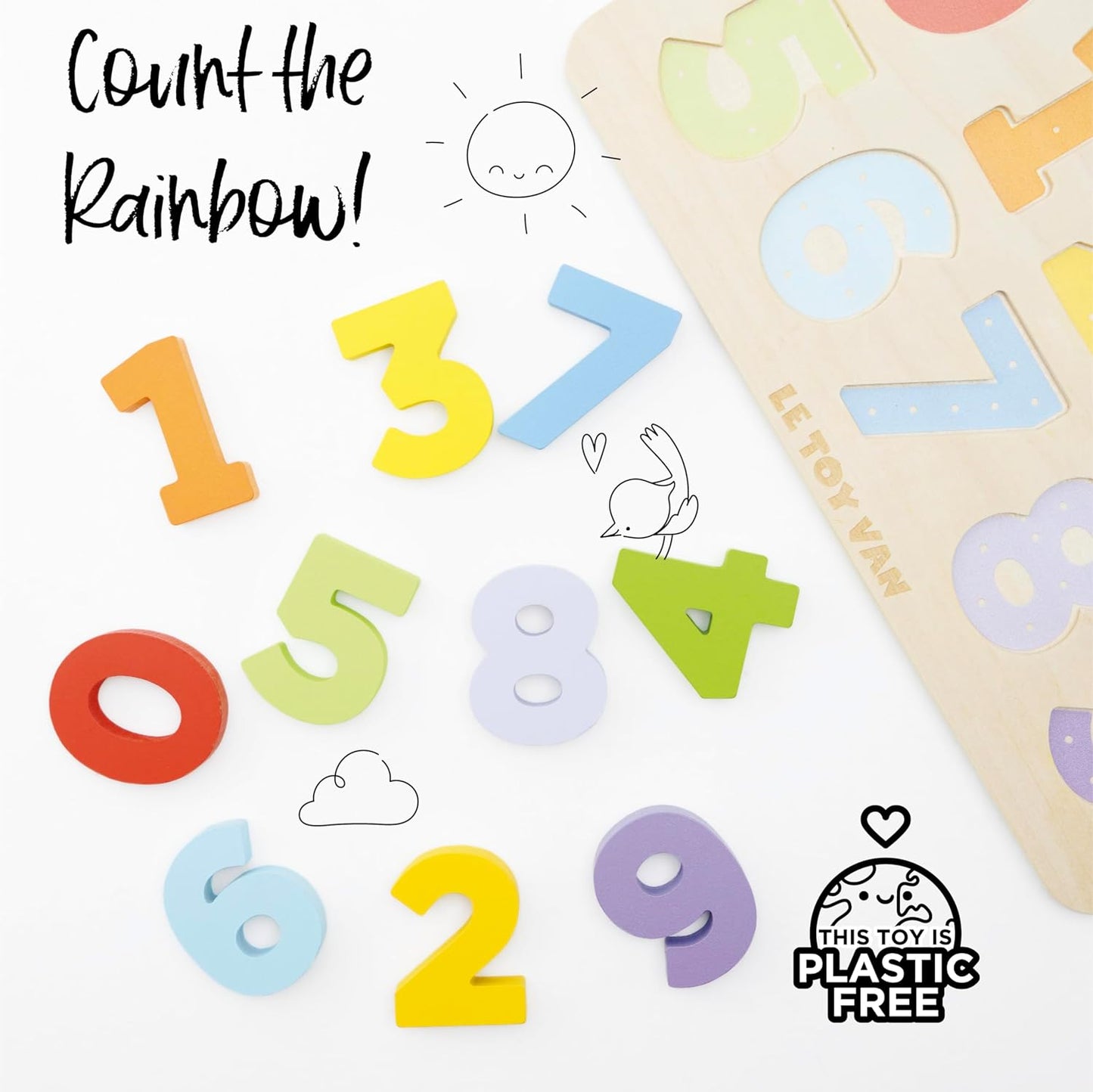 Le Toy Van PL142 Rompecabezas de contar, varios, universales