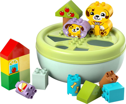 LEGO DUPLO Shape Sorter: Puppy House - Brinquedo educativo de classificação para crianças pequenas, com blocos coloridos em vários formatos - Conjunto de desenvolvimento de habilidades motoras finas para meninas e meninos de 18 meses - 10441