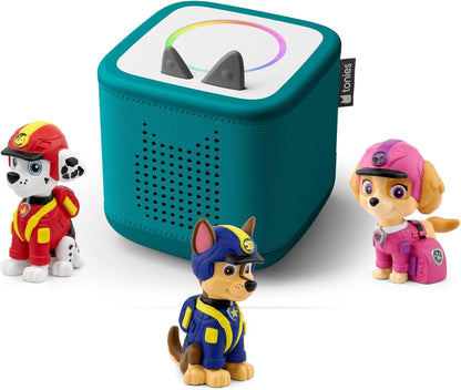 Pacote Toniebox 2 Tonies com 3 Tonies: Patrulha Canina: Chase, Marshall, Skye, Tropical Teal