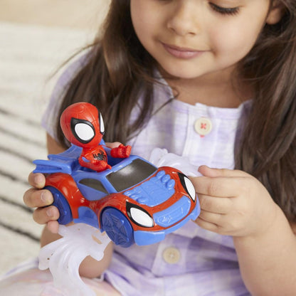 Homem-Aranha e seus amigos incríveis - Brinquedo Marvel Homem-Aranha Web Crawler, figura de ação do Homem-Aranha e veículo incluídos - Brinquedos pré-escolares