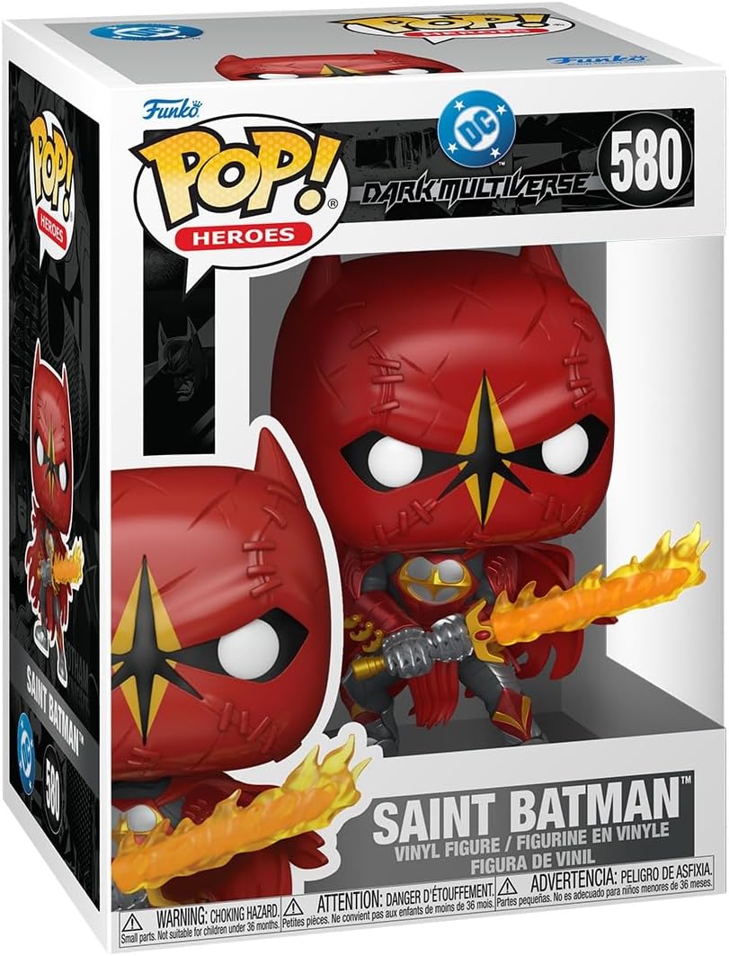 Funko Pop! Heroes: DC Dark Multiverse – Saint Batman - DC Comics - Figura de vinil colecionável - Ideia de presente - Produtos oficiais - Brinquedos para crianças e adultos - Fãs de desenhos animados - Figura modelo para colecionadores