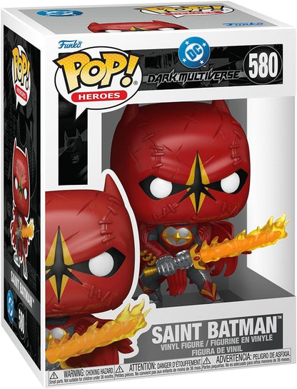 Funko Pop! Heroes: DC Dark Multiverse – Saint Batman - DC Comics - Figura de vinil colecionável - Ideia de presente - Produtos oficiais - Brinquedos para crianças e adultos - Fãs de desenhos animados - Figura modelo para colecionadores