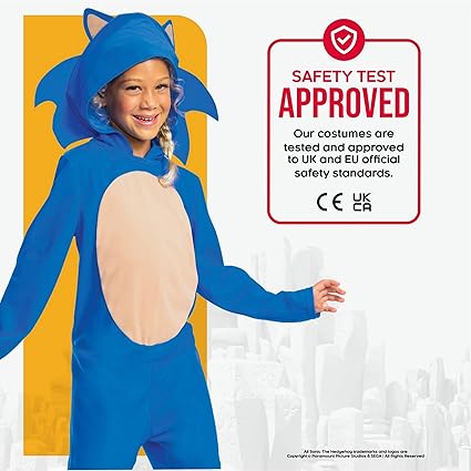 DISGUISE Fantasia infantil oficial da SEGA Sonic, fantasia do Sonic The Hedgehog, traje do Sonic, fantasias do Dia Mundial do Livro para meninos