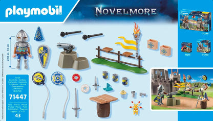 Playmobil  71447 Novelmore: Aniversário do Cavaleiro, celebração cheia de ação com o Príncipe Arwynn, duelos e acessórios emocionantes, encenação divertida e imaginativa, conjuntos de jogos artísticos adequados para crianças a partir de 4 anos