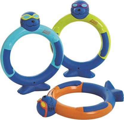 Zoggs Children's Zoggy Dive Rings Brinquedo e jogo de piscina (pacote com 3)