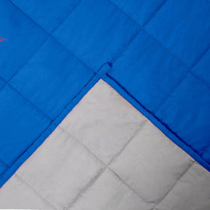 Cobertor pesado OHS de 3 kg para homens e mulheres, cobertor reversível de microfibra calmante para terapia do sono, alívio da ansiedade, cobertor pesado pesado, azul/cinza - 150 x 100 cm (aviso: adequado apenas para maiores de 3 anos)