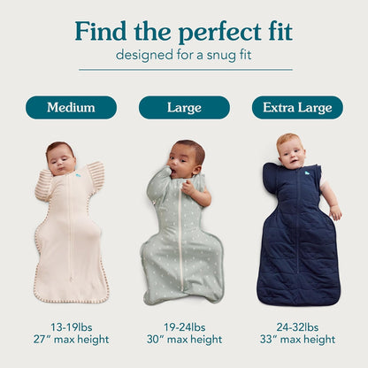 Love To Dream™ Saco de Transição Swaddle UP™ | Extra quente, ajuste perfeito com abas removíveis | 3,5 Tog Ideal para inverno e outono (14–16 °C) | Algodão lavável à máquina e zíper duplo