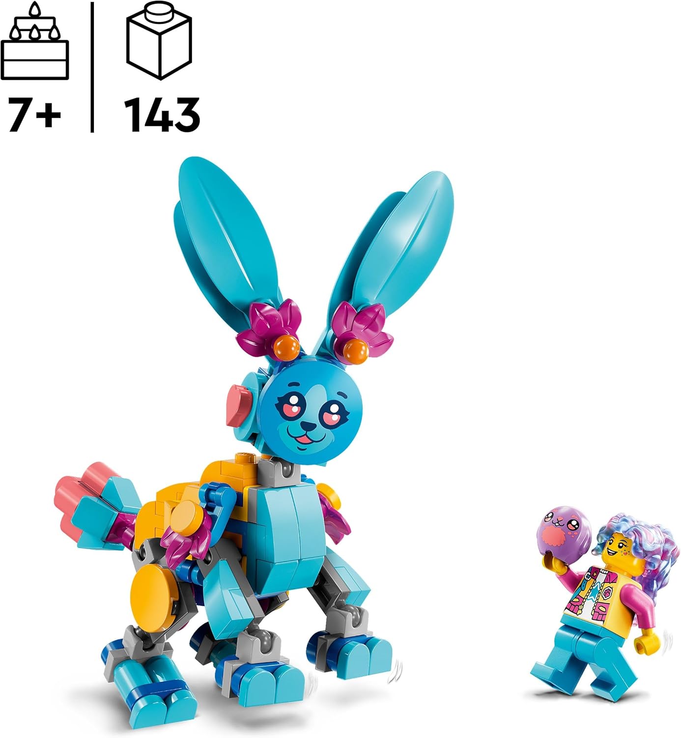 LEGO Conjunto de aventuras criativas de animais DREAMZzz Bunchu, figura de coelho reconstrói em 19 brinquedos de animais diferentes, incluindo leão, elefante, pássaro e tartaruga, presente para meninas e meninos de 7 anos ou mais