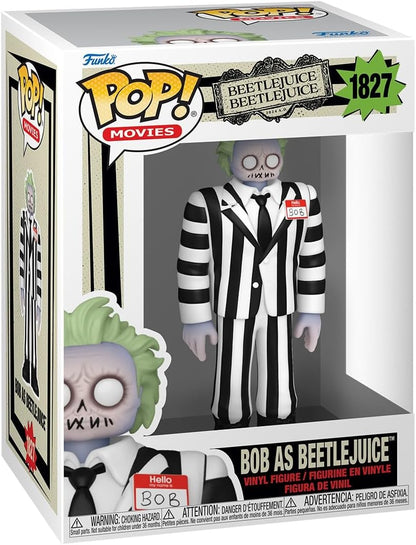 Funko Pop! Filmes: Beetlejuice 2 – BOB como Beetlejuice - Figura de vinil colecionável - Ideia para presente - Produtos oficiais - Brinquedos para crianças e adultos - Fãs de cinema - Figura modelo para colecionadores e exposição